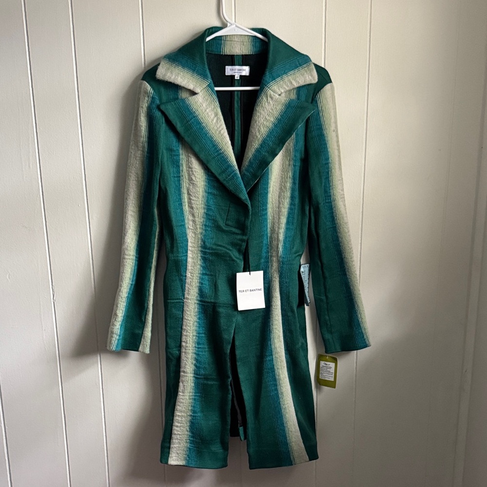 NWT Ter Et Bantine Trench Coat Sz 44